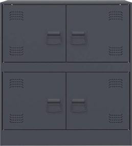 vidaXL Μπουφές Ανθρακί 67x39x73 εκ. από Ατσάλι