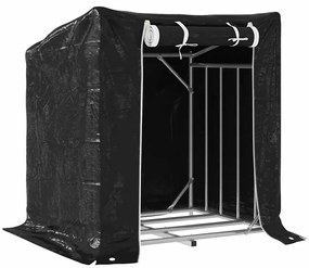vidaxL Ράφι για καυσόξυλα με κάλυμμα βροχής 100,5x80,5x110,5 εκ.
