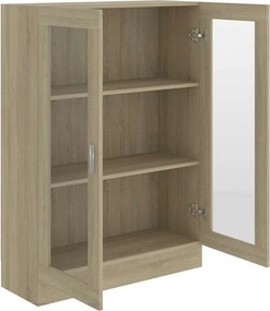 vidaXL Βιτρίνα Χρώμα Sonoma Δρυς 82,5 x 30,5 x 115 εκ. Επεξ. Ξύλο
