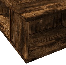 vidaXL Πλαίσιο Κρεβατιού Καπνιστή Δρυς 90 x 190 εκ. Επεξεργασμένο Ξύλο
