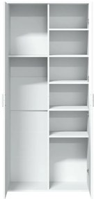 vidaXL Ντουλάπι Λευκό 80x35x180 εκ. από Επεξεργασμένο Ξύλο