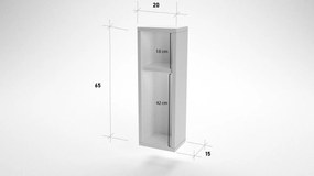 Κομοδίνο Λευκό PUDO 20x15x18