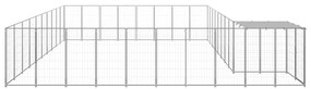 vidaXL Σπιτάκι Σκύλου Ασημί 25,41 μ² Ατσάλινο