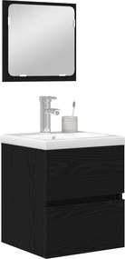 vidaXL Σετ Επίπλων Μπάνιου με συρτάρι 2 pcs Χειροποίητη Δρυς και Λευκό