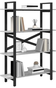 vidaXL Ράφι Βιβλίων Γκρίζο Σονομα 100 x 33,5 x 140 εκ