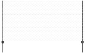 vidaXL Τεντώτο με στήριγμα Γκρι 1,2 x 25 m Ατσάλι