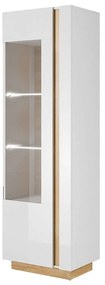 Βιτρίνα 36146-ARCW-HV Λευκό+Grandson 60x194x40cm Chipboard,Glass