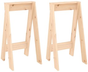 vidaXL Σκαμπό 2 τεμ. 40 x 40 x 75 εκ. από Μασίφ Ξύλο Πεύκου