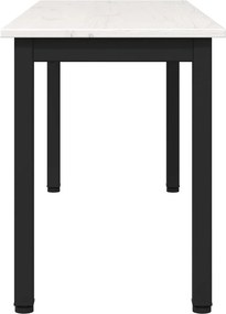 vidaXL παγκάκι Λευκό 110 x 35 x 45 cm Στερεά ξυλεία πεύκου