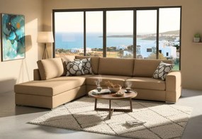 Γωνιακός καναπές Must-Δεξιά-275φ 210β εκ.-Sand