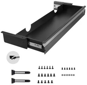 VEVOR 33" Under Desk Drawer Organizer Slide-out Drawer Space Saver Home Office