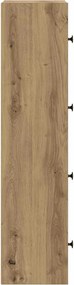 vidaXL Βιβλιοθήκη Αρτισιανή Δρυς 40x24x102 εκ. Επεξ. Ξύλο