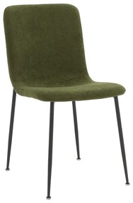 Καρέκλα Gratify pakoworld ύφασμα μπουκλέ χακί-πόδι μαύρο Model: 093-000016