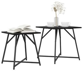 vidaXL Σετ βοηθητικά τραπεζάκια 2 pcs Μαύρη δρυς 50 x 50 x 50 cm