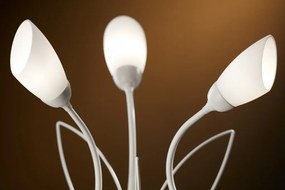 Επιτραπέζιο Φωτιστικό Gloriosa Φ35cm Γκρι με Οπάλ Γυαλί