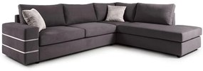 Corner Sofa HOLMES Γκρί σκούρο, Δεξιά γωνία