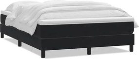 vidaXL Κρεβάτι Boxspring με Στρώμα Μαύρο 160x210 εκ. Βελούδινο