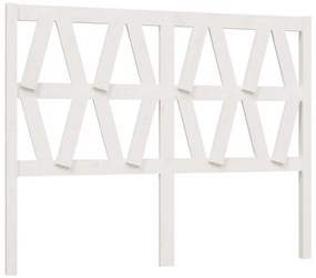 vidaXL Κεφαλάρι Κρεβατιού Λευκό 156 x 4 x 100 εκ. Μασίφ Ξύλο Πεύκου