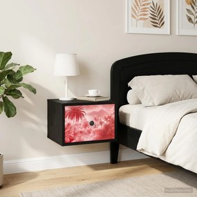 vidaXL Τοίχου κομοδίνο AACHEN Μαύρη Δρυς 36 x 33 x 25 εκ.