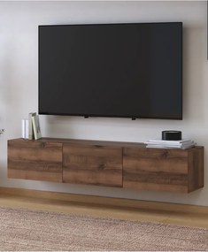 Stewehome Μοντέρνο επιτοίχιο ράφι τηλεόρασης από σανίδα μελαμίνης 150x32x30 cm