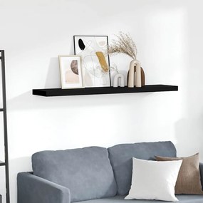 vidaXL Ράφι Τοίχου Μαύρο 120x23,5x3,8 εκ. MDF