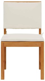 vidaXL Καρέκλα Κήπου Χωρίς Χερούλι 2 pcs Καφέ 50 x 50 x 91 εκ.