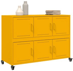 vidaXL Ντουλάπι Μουσταρδί 100,5x39x72 εκ. από Ατσάλι