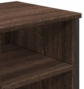 vidaXL Ντουλάπι Νιπτήρα Μπάνιου Καφέ Δρυς 91x35x60 εκ. Επεξ. Ξύλο