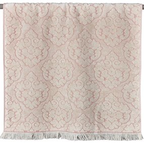 Πετσέτα Mallory 14 Dusty Pink-Ecru Kentia Προσώπου 50x90cm 100% Βαμβάκι