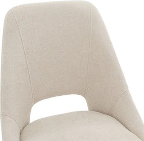 Καρέκλα Initiate pakoworld ύφασμα cream-πόδι μαύρο