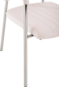 ΚΑΡΕΚΛΑ QUESTA ΜΕ ΜΠΡΑΤΣΑ HM1070.02 ΛΕΥΚΗ 56,5x59x85 cm