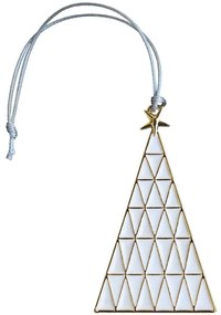 Χριστουγεννιάτικο Στολίδι Christmas Tree RD0051412 5x3cm Gold-White Raeder