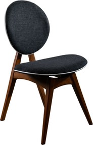 Καρέκλα 2τμχ Καρυδιά / Ανθρακί TOUCH 54x55x93