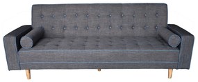 Καναπές Κρεβάτι Τριθέσιος ArteLibre GORDANA Γκρι/Μπλε 222x86x85cm