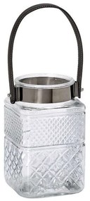 Φανάρι Με Δερμάτινη Λαβή RUN102K6 Διάφανο 19x12x12cm Espiel Metal, Glass