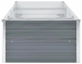 vidaXL Ζαρντινιέρα Υπερυψωμένη Γκρι 240x80x45 εκ. Γαλβανισμ. Χάλυβας