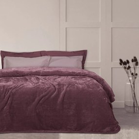 Κουβέρτα 1347 Velour Pomegranate Das Home Υπέρδιπλo 220x240cm Πολυέστερ