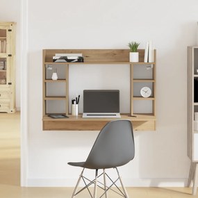 vidaXL Γραφείο Τοίχου Μαύρης Δρυός 105x48x75 cm Επεξεργασμένο Ξύλο