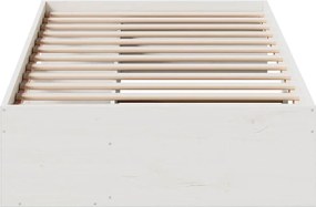 vidaXL Κρεβάτι ημέρας χωρίς στρώμα Λευκό 75x190 cm Στερεό ξύλο πεύκο
