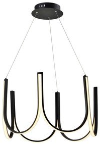 Φωτιστικό Οροφής Globus 4271500 65x150cm Led 4100Lm 79,8W 3000K Black Viokef Aluminum,Acrylic