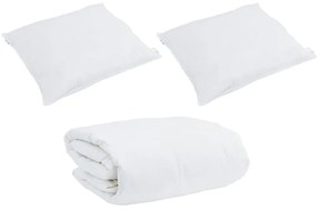 vidaXL Πάπλωμα Άλλο με μαξιλάρι 3 pcs Λευκό 260 x 220 εκ. Πούπουλο