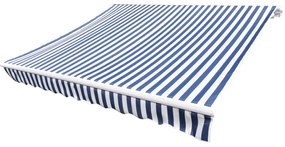 vidaXL Τεντόπανο Μπλε / Λευκό 4,5 x 3 μ. από Καραβόπανο