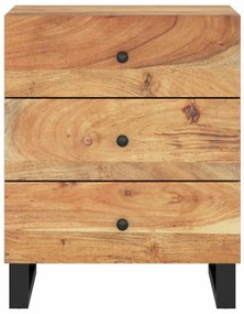 vidaXL Κομοδίνο 50 x 33 x 62 εκ. Μασίφ Ξύλο Ακακίας &amp; Επεξ. Ξύλο