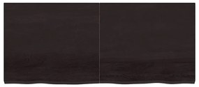 vidaXL Πάγκος Μπάνιου Σκούρο Καφέ 140x60x(2-4) εκ. Επεξεργ. Μασίφ Ξύλο
