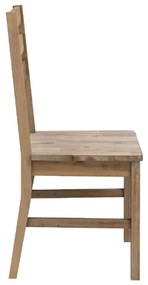 Καρέκλες τραπεζαρίας 4 Τεμ. από Μασίφ ξύλο Ακακίας - Καφέ