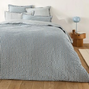 Μαξιλαροθήκη από βαμβακερό σερσέ, Cottage μπλε