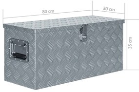 ΚΟΥΤΙ ΑΠΟΘΗΚΕΥΣΗΣ ΑΣΗΜΙ 80 X 30 X 35 ΕΚ. ΑΛΟΥΜΙΝΙΟΥ 142939