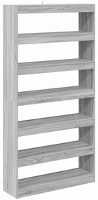 vidaXL Βιβλιοθήκη Γκρι sonoma 100 x 30 x 198 εκ. Επεξεργασμένο ξύλο