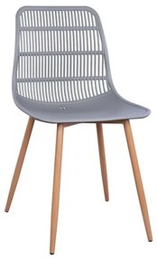 Καρέκλα Giosseta HM8513.10 Grey 46X51X84Y εκ. Σετ 4τμχ Πολυπροπυλένιο