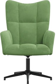 vidaXL Πολυθρόνα Relax Ανοιχτό Πράσινο Βελούδινη